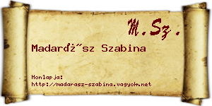 Madarász Szabina névjegykártya