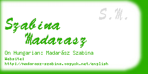 szabina madarasz business card