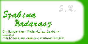 szabina madarasz business card